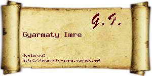 Gyarmaty Imre névjegykártya